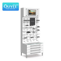 Showcase cabinet glasses display counter eyewear store interior design optical shop design